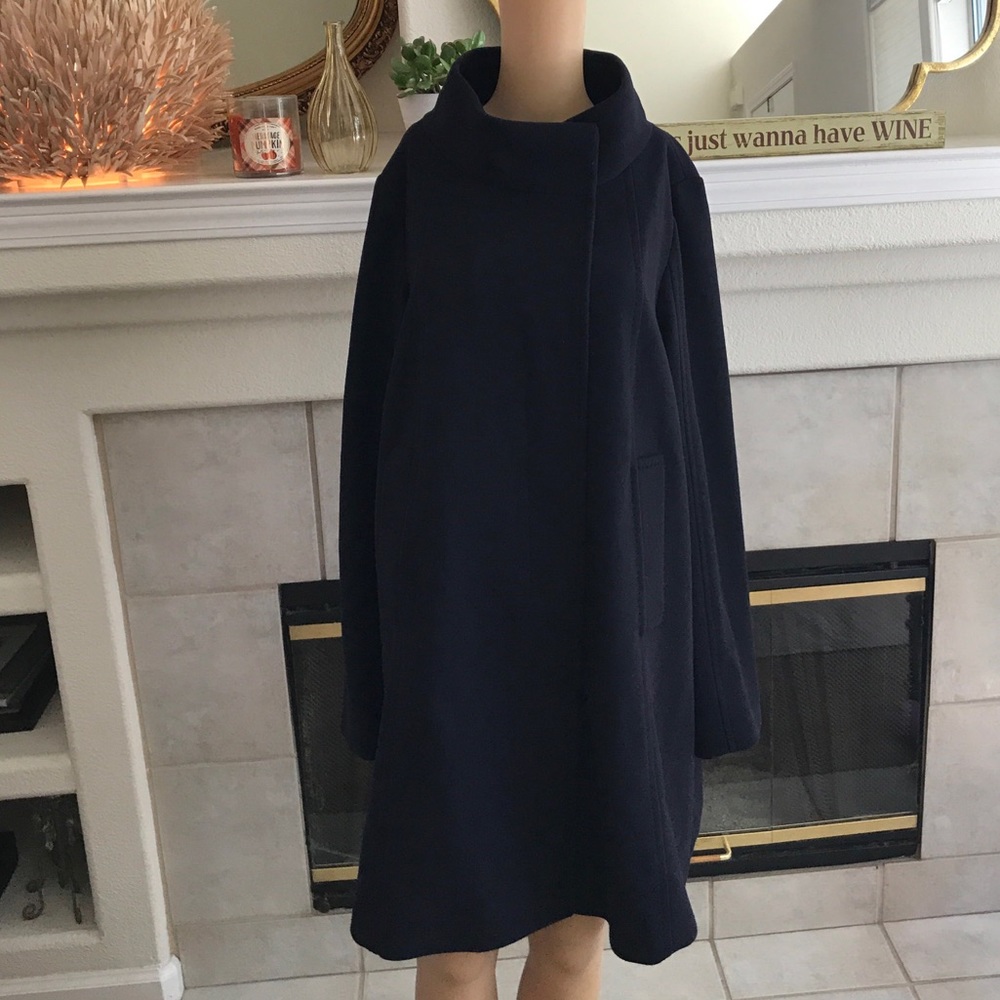 Marina Rinaldi navy blue coat.
